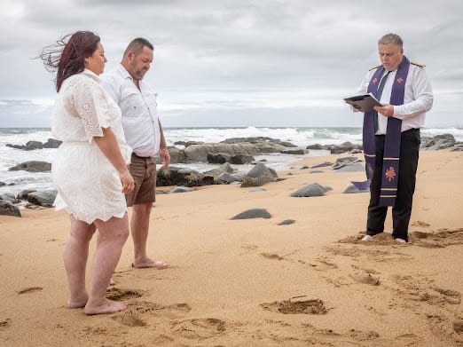 Wedding ceremony by Dr. Gerrit Rademeyer in Colesberg