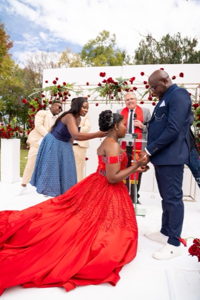 Wedding ceremony by Dr. Gerrit Rademeyer in Colesberg